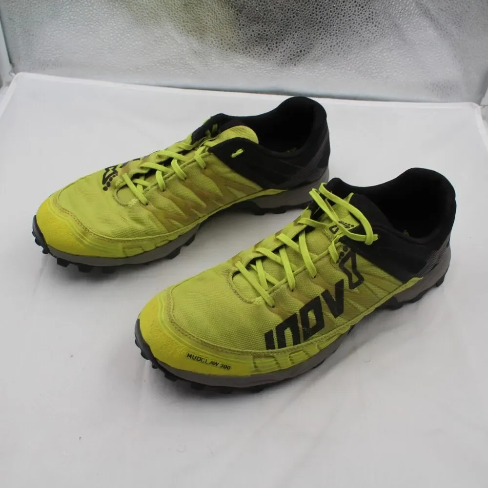 Inov-8 Mudclaw 300 Men's 12.5 Trail Running Shoes Neon Yellow Black Athletic
